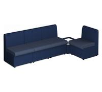 Portland 2 Tone Deluxe Reception Modular Soft Seating Bundle Deal, Elapse Grey Seat/Range Blue Back