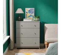 Portland 3 Drawer Deep Chest Of Drawers In Uniform Grey & Dusk Grey (Ready Assembled)