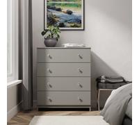 Portland 4 Drawer Chest Of Drawers In Uniform Grey & Dusk Grey (Ready Assembled)