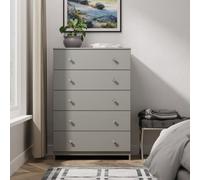 Portland 5 Drawer Chest Of Drawers In Uniform Grey & Dusk Grey (Ready Assembled)