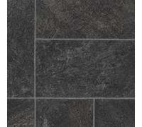 Portland 976D Black Stone Effect Anti-Slip Vinyl Flooring For Kitchen, Bathroom, 3.8mm Thick-4M(13'1") X 4M(13'1")-16M²
