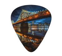 Portland At Night 12 Pcs Guitar Picks for Electric Guitar Ukulele Accessories for Girls