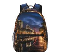 Portland At Night Cute Backpack Waterproof Lightweight Casual Backpack One Size Daypack Travel Laptop Bag For Men Women