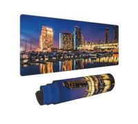 Portland at Night Print Large Mouse Pad Non-Slip Desk Pad Protector Computer Keyboard Pad for Office Home 80 * 30 cm