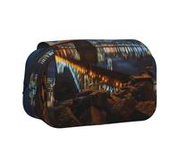 Portland at night print Makeup Cosmetic Bag Stationary Kawaii Pencil Box Pouch Gadget Organizer Bag with Zipper