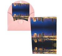 Portland at night Print Thank You Cards Greeting Cards With Envelopes Blank Note Cards 10x15 cm Perfect for Thank Yous Invitations