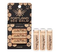 Portland Bee Balm Chapstick, UNSCENTED 3-PACK Pack by Portland Bee Balm