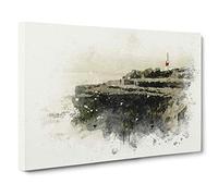 Portland Bill Lighthouse in Dorset Canvas Print | Gallery Wrapped 30mm Frame Wall Art | 30x20 inches | Ready to Hang | Abstract Seascape Picture | Living Room Bedroom Lounge Office