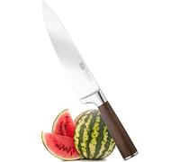 Portland by Taylor's Eye Witness Chef's Knife - Professional 20cm/8 inch Multi-use Cutting Edge. Precision Taper Ground Blade. Stainless Steel Walnut Wood Effect Handle. 10 Year Guarantee.