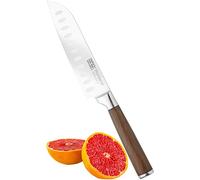 Portland by Taylor's Eye Witness Santoku Knife - Professional 13cm/5 inch Multi-Use Cutting Edge. Precision Taper Ground Blade. Stainless Steel Walnut Wood Effect Handle. 10 Year Guarantee.