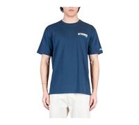 Portland Cotton T-Shirt With Front Print- male- MC2 Saint Barth- T-Shirts- Blue- L- Tops L
