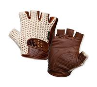 Portland Design Works 1817 Leather Cycling Gloves, Natural/Brown, Small