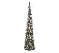 Portland Fir 7ft Pop up Christmas Tree with 80 Lights & 80 Ivory & Gold Decorations