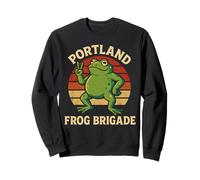 Portland Frog Brigade Protest Resist Funny Peace Sweatshirt