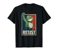 Portland Frog Protest Resist Raised Fist Distressed Retro T-Shirt