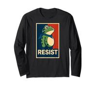 Portland Frog Resist No Kings Support Democracy Long Sleeve T-Shirt
