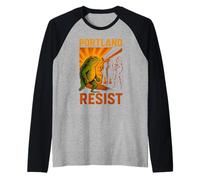 Portland Frog Resist Protest Design Political Resistance Raglan Baseball Tee