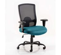 portland hd black back office chair with maringa teal seat
