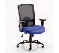 portland hd black back office chair with stevia blue seat