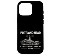 Portland Head Lighthouse Maine Coordinates Design Case for iPhone 16 Pro