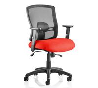 portland ii black back office chair with bergamot cherry seat