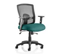 portland ii black back office chair with maringa teal seat