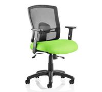 portland ii black back office chair with myrrh green seat