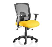 portland ii black back office chair with senna yellow seat