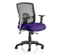 portland ii black back office chair with tansy purple seat