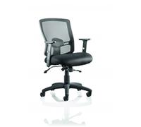Portland II Task Operator Chair Black Mesh With Arms