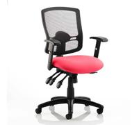 portland iii black back office chair with bergamot cherry seat