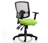 portland iii black back office chair with myrrh green seat