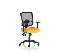 Portland III Mesh Back With Height Adjustable Arms Bespoke Colour Seat Senna Yellow