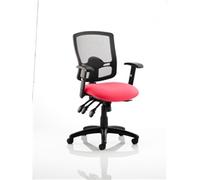 Portland III Task Operator Chair Black Mesh Back Cherry Col