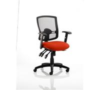 Portland III Task Operator Chair Black Mesh Back Pimento Co