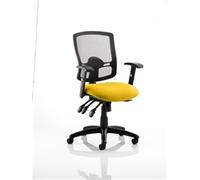 Portland III Task Operator Chair Black Mesh Back Sunset Col