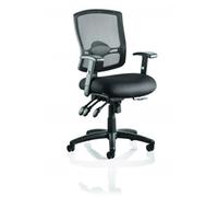 dynamic Permanent Contact Task Office Chair with Adjustable Armrest and Seat Portland III Black