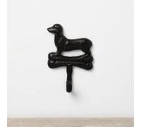 Portland Living Cast Iron Dachshund Dog Tail Hook - 14cm Wall Mount Lead and Collar Holder Gift Idea