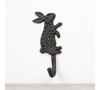 Portland Living Rabbit Hook 16.5cm Cast Iron Cute Animal Wall Hook Rustic Home Decor