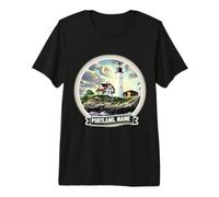 Portland Maine Lighthouse Ocean New England Vacation Summer Premium T-Shirt