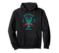 Portland Maine Lobster Fishing Vacation Vintage Souvenir Pullover Hoodie