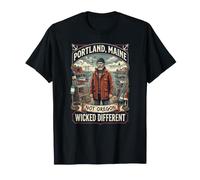 Portland Maine Not Oregon Wicked Different Captain Humor T-Shirt