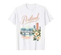 Portland Oregon City Skyline Pacific Northwest Graphic T-Shirt