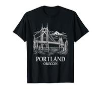 Portland Oregon Minimalist City Skyline Travel Souvenir T-Shirt