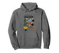 Portland Oregon Old Town Nature Icons Design Pullover Hoodie