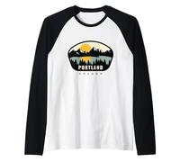 Portland Oregon, OR Vacation Souvenir Raglan Baseball Tee
