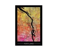 Portland, Oregon Poster Canvas Poster Wall Art Decor Print Picture Paintings for Living Room Bedroom Decoration 08x12inch(20x30cm)