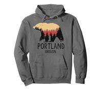 Portland Oregon Vintage Grizzly Bear Nature Souvenir Gift Pullover Hoodie