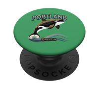Portland Oregon Whale Ocean Coast Art PopSockets Adhesive PopGrip