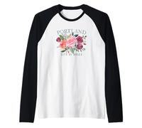 Portland Oregon Women Rose Lovers Gardeners Raglan Baseball Tee